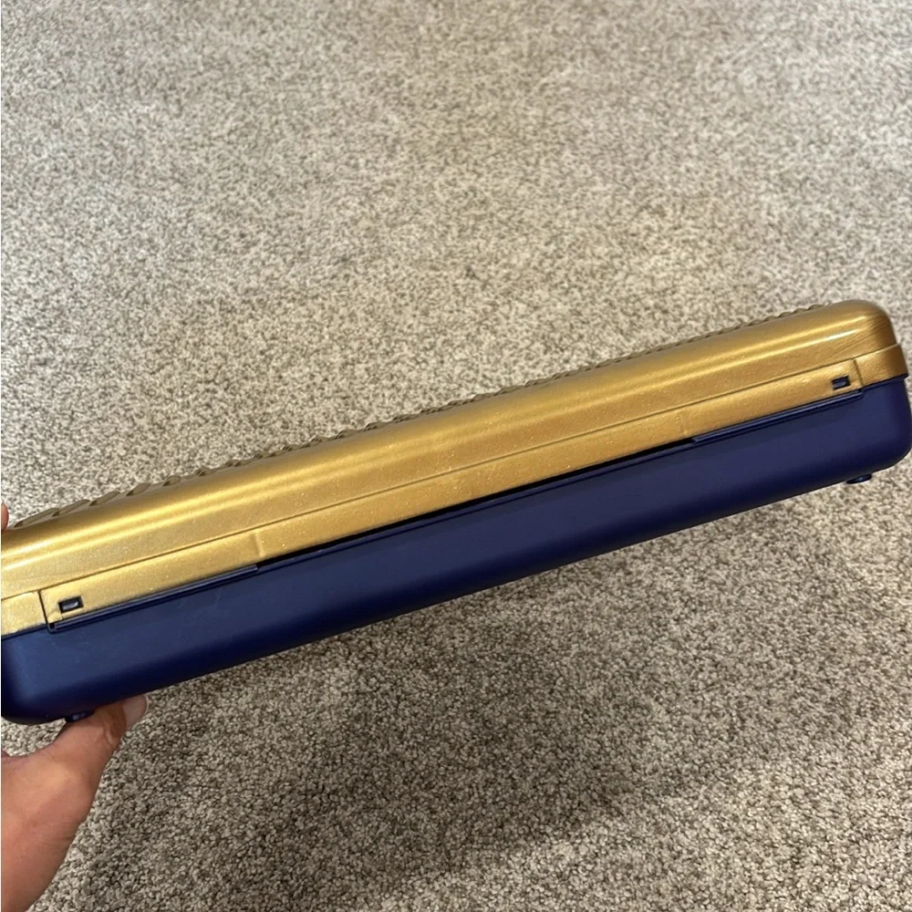Vintage 90’s Spacemaker 13” Pencil Box In Gold & Blue, Great Condition! Rare